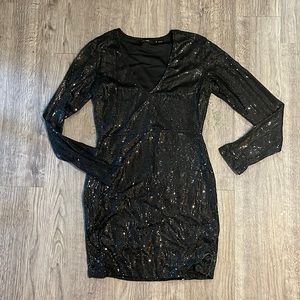 Sequin black dress